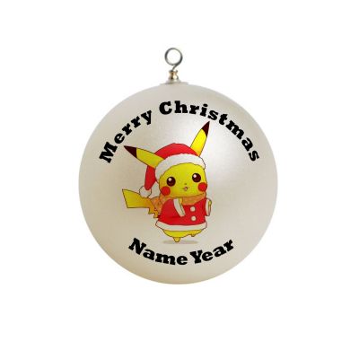 Personalized Pokemon Santa Outfit Pikachu Christmas Ornament Custom Gift #16