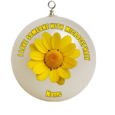 Personalized I love someone with  Microcephaly Christmas Ornament #1