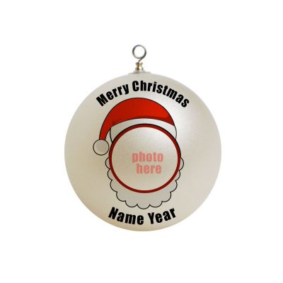 Personalized Santa Photo Border  Ornament Custom Border Gift #26
