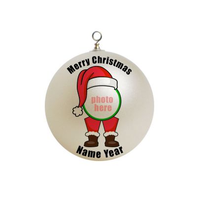 Personalized Santa Photo Border  Ornament Custom Border Gift #27