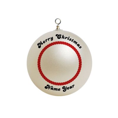 Personalized Red Twisted Rope Photo Border  Ornament Custom Border Gift #29