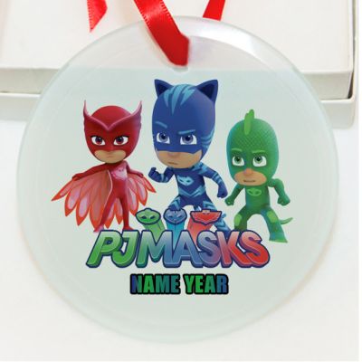Personalized PJ MASKS GLASS Ornament Custom Gift #2