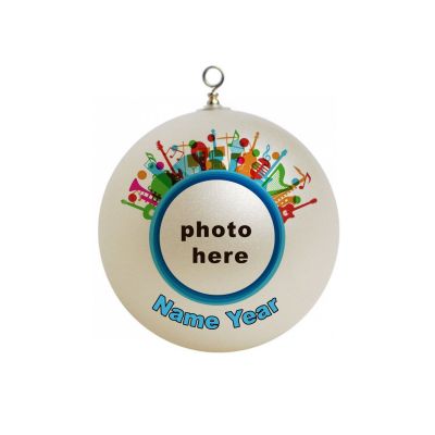 Personalized Orchestra Music Add Your Photo Border Ornament Custom Border Gift #35