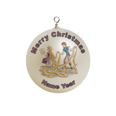 Personalized Tangled Rapunzel Illustration Christmas Ornament 5