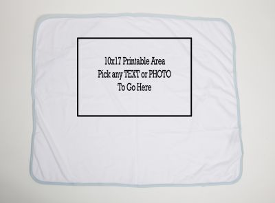 Personalized Custom printed Baby Keepsake Towel BLUE