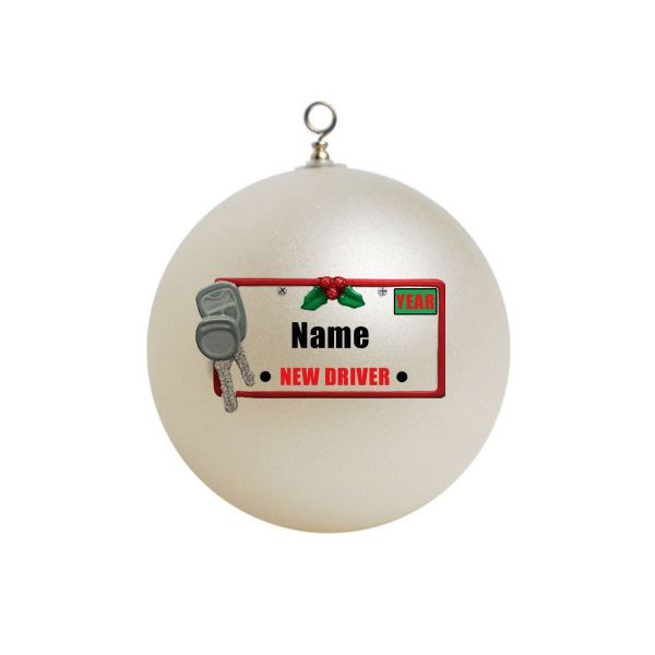 Personalized Driving New Driver License Plate Frame Ornament 10
