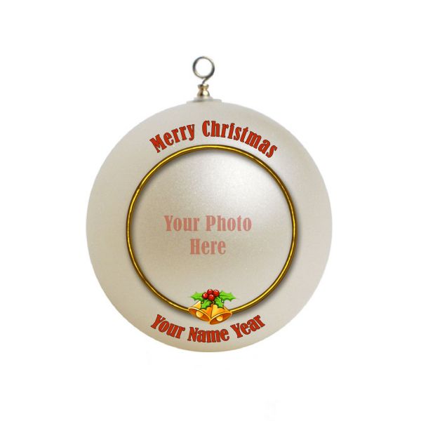 Personalized Christmas Yellow Bells Border,  Ornament Custom Border Gift #10