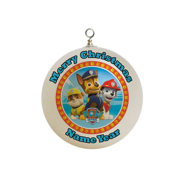 Personalized Paw Patrol Chase, Marshall, Rubble Christmas Ornament Custom Gift #10