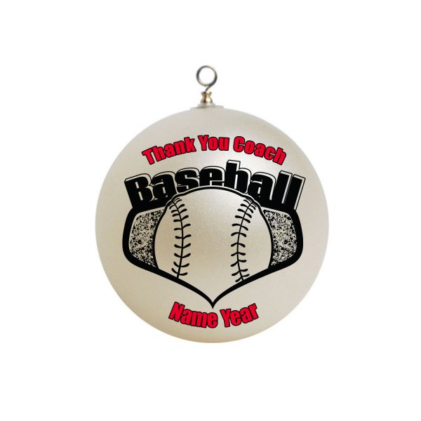 Personalized Sports baseball Christmas Ornament #11