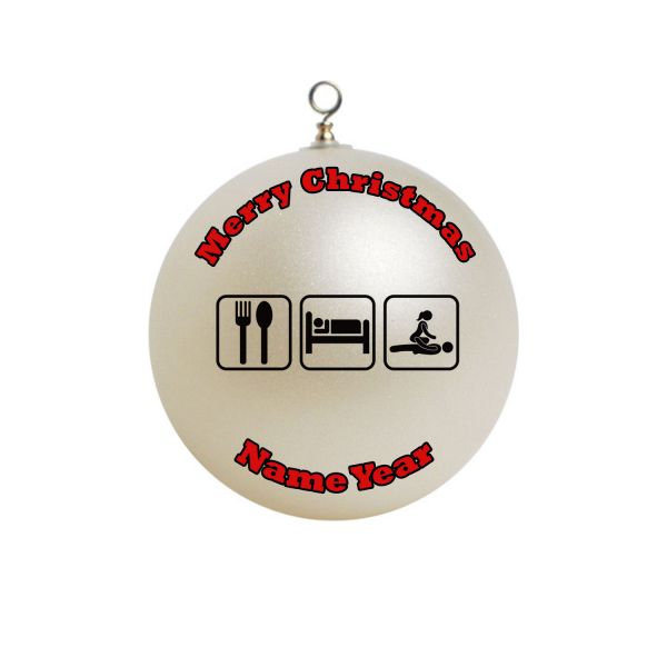 Personalized eat Sleep sex  Christmas Ornament Custom Gift #11