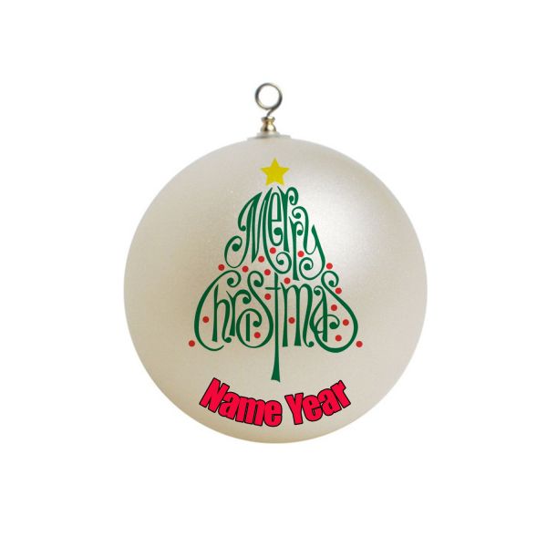 Personalized Merry Christmas  Tree Ornament #13