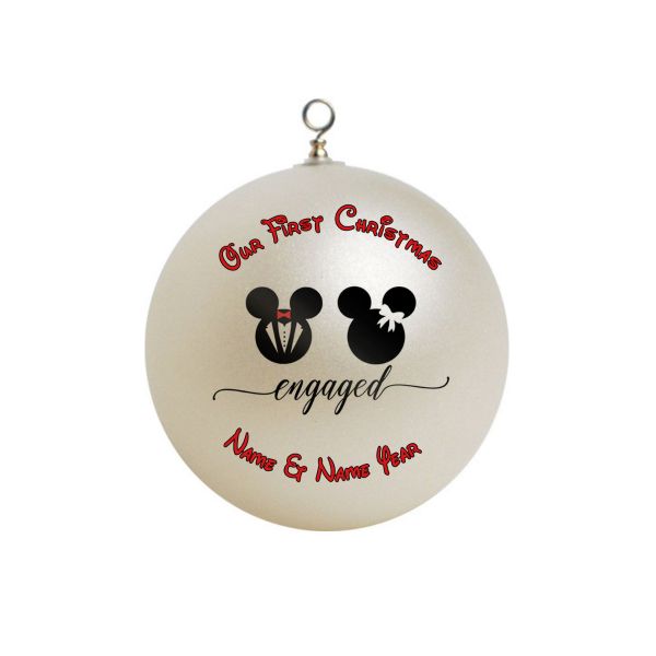 Personalized  Our First Christmas First Christmas Disney Ornament Engaged Couple Couple Gift 13