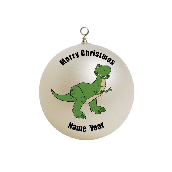 Personalized Toy Story Rex Green Dinosaur Ornament  #13