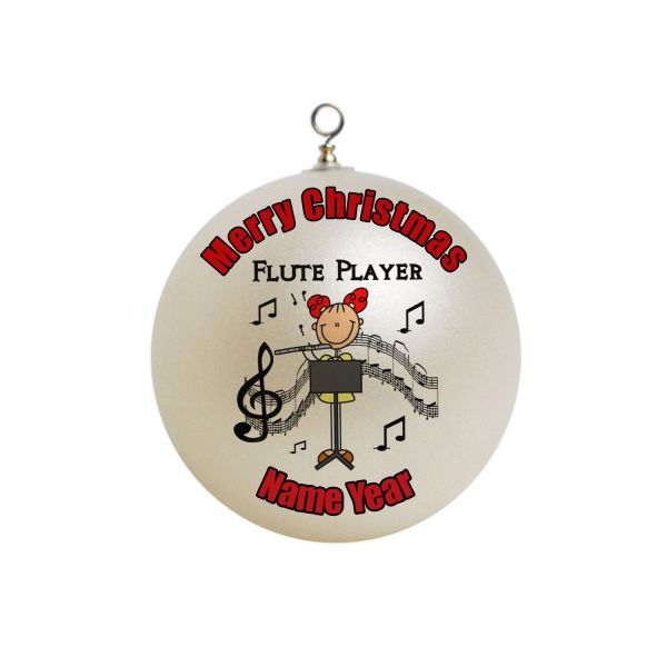 Personalized Flute Player Christmas Ornament Custom Gift #14
