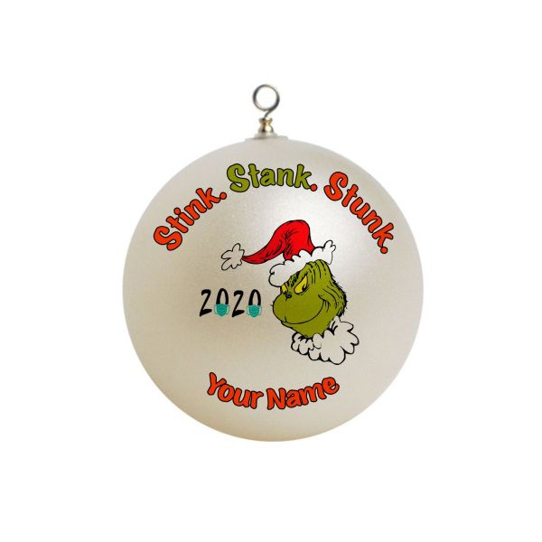 Personalized Grinch Stink Stank Stunk Christmas Ornament #14