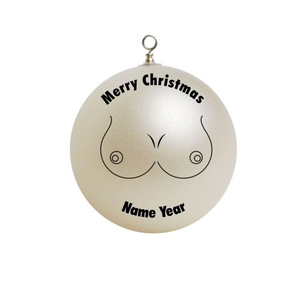 Personalized Niples / nipples boobs Christmas  Ornament FUNNY #15