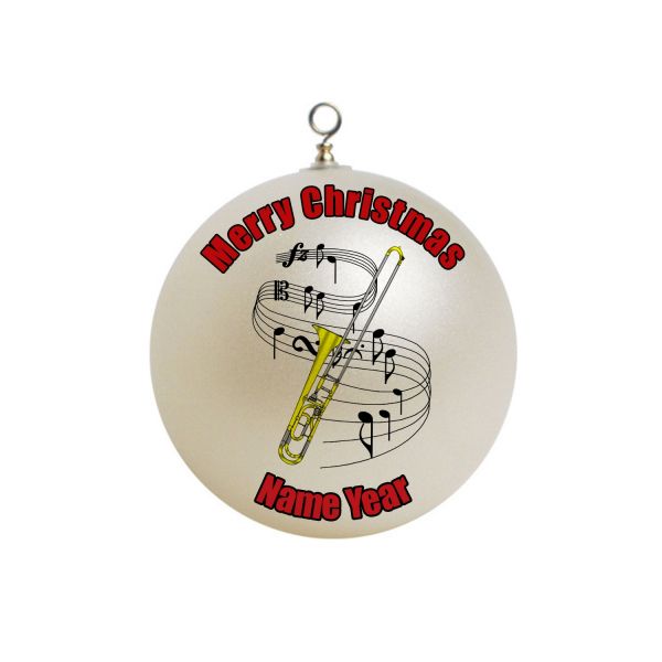 Personalized Trombone Christmas Ornament Custom Gift #16