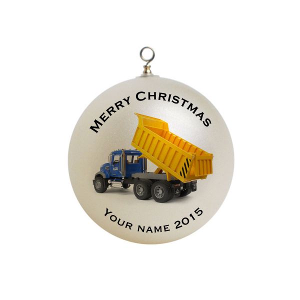 Personalized Dump Truck Christmas Ornament Custom #1