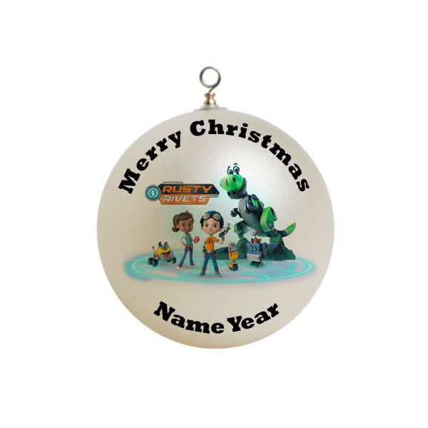 Personalized rusty rivets Christmas Ornament Custom Gift #1