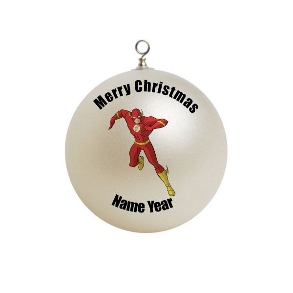 Personalized  Flash Superhero Boy Christmas Ornament 1