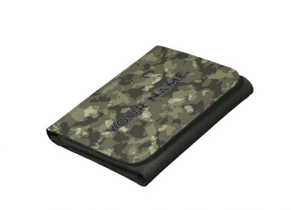 Small Faux Leather Wallet Camouflage #1