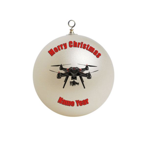 Personalized Drone Camera Christmas Ornament 1
