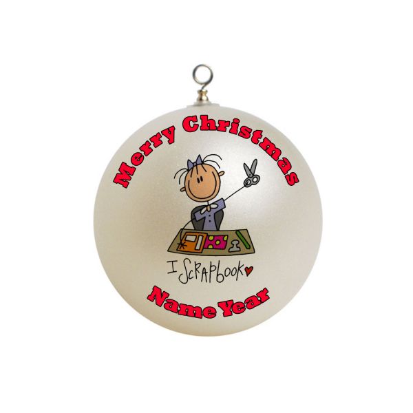 Personalized I Scrapbook Ornament  Gift #1