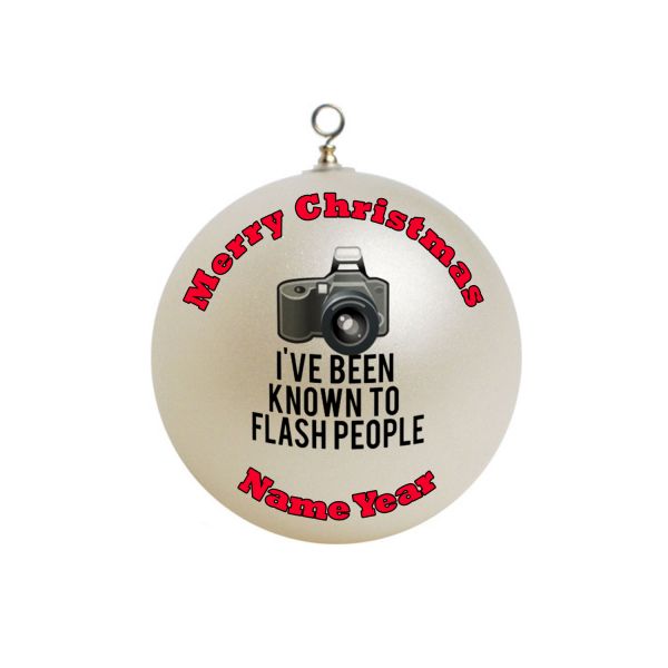 Personalized Photographer Flash People Ornament  Gift #1