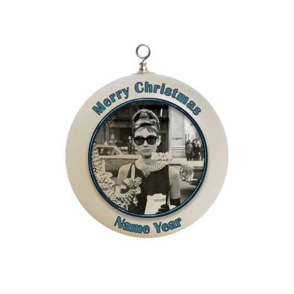 Personalized  audrey hepburn breakfast at tiffany's Christmas Ornament Custom Gift #1
