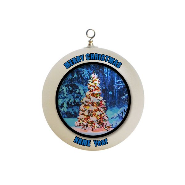 Personalized Tree with Snow Frozen and lights #1