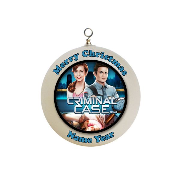 Personalized criminal case team  Christmas Ornament 1