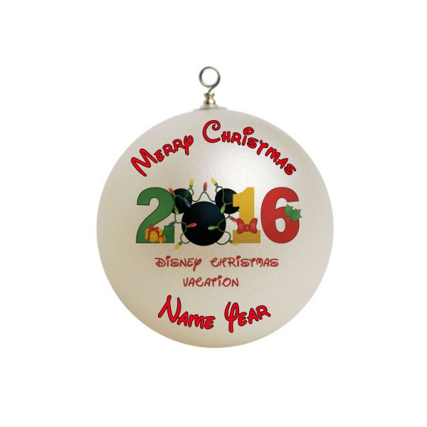 Personalized  Disneyland Christmas Family Vacation 2016 Christmas Ornament 1