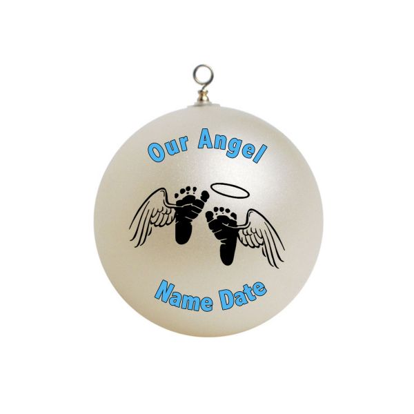 Personalized Memorial  RIP Our Angel babyangel feet Missed Loss child  Christmas Ornament Custom Gift #1
