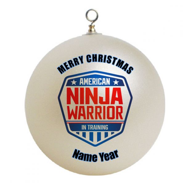 Personalized American Ninja Warrior In Training Ornament 1