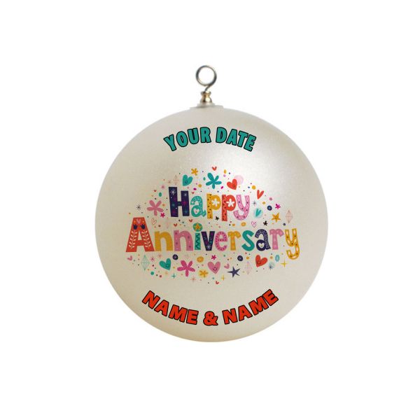 Personalized Anniversary  Christmas Ornament Custom Gift #1