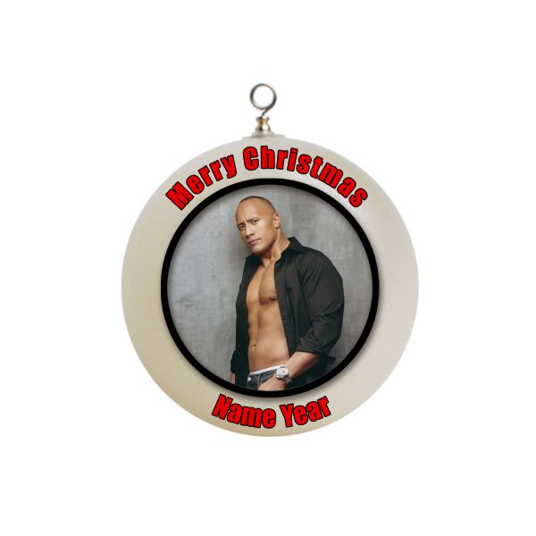 Personalized  Dwayne The Rock Christmas  Ornament #1