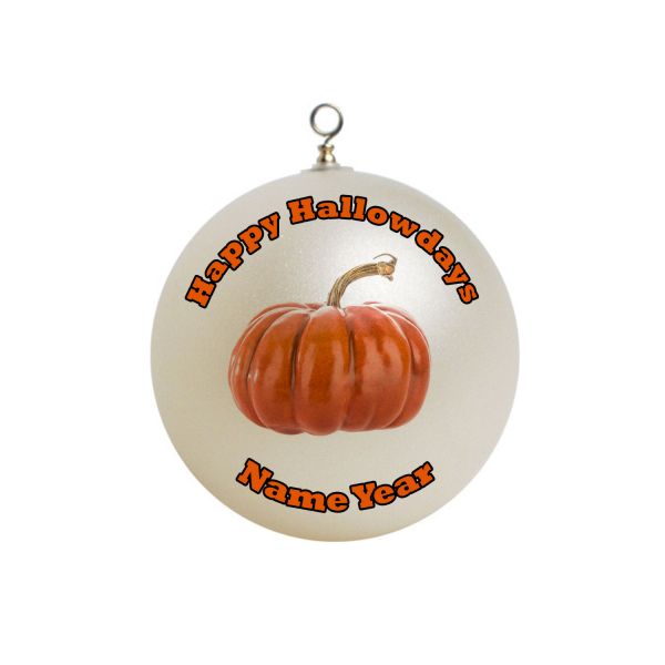Personalized Pumpkin Happy Hallowdays Christmas Ornament Custom Gift #1