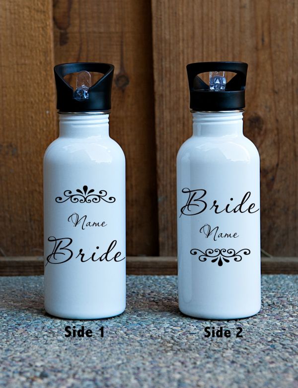 Personalized Wedding Bride Water bottle custom gift 