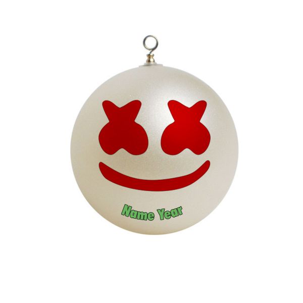 Personalized marshmallow face Christmas Ornament #1
