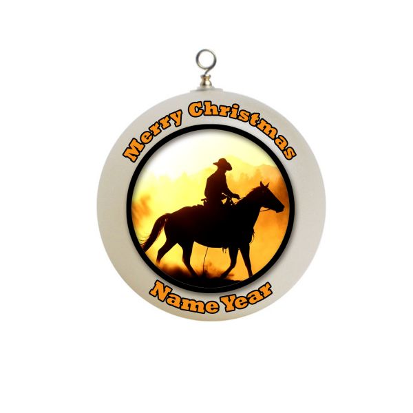 Personalized Cowboy western Ornament Custom gift  #1
