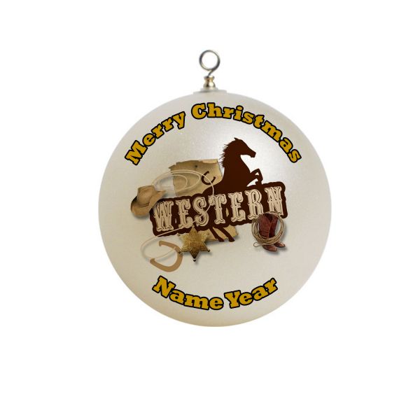 Personalized western Ornament Custom gift  #1