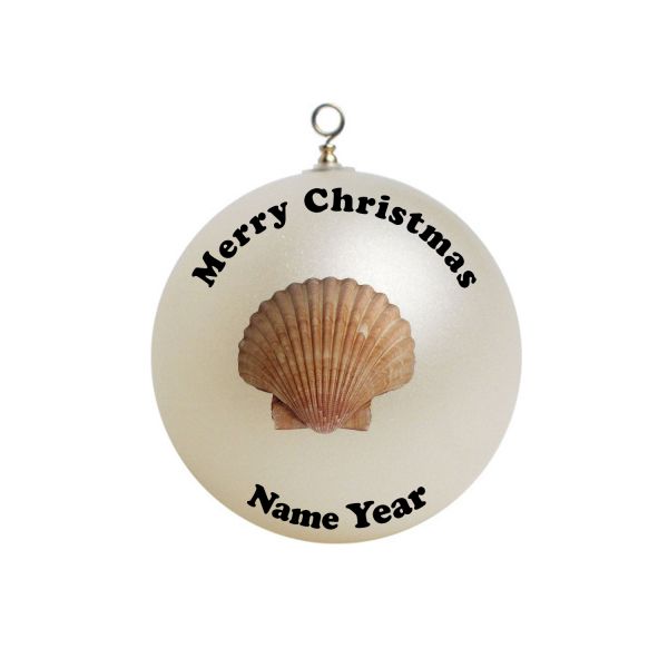 Personalized Shell Christmas Ornament Custom Gift #1