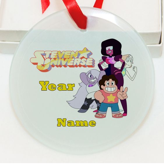 Personalized Steven Universe GLASS Ornament  Gift #1