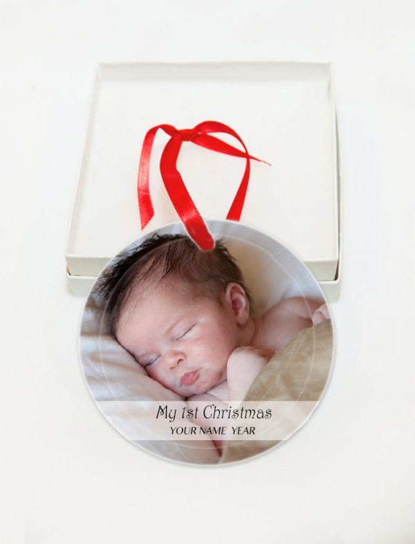 Personalized  My First Christmas Glass Christmas Ornament Custom Gift #1