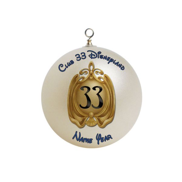 Personalized Club 33 Disneyland Christmas Ornament #1