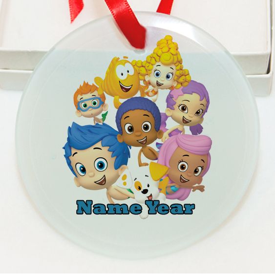 Personalized Bubble Guppies GLASS Ornament  Gift #1