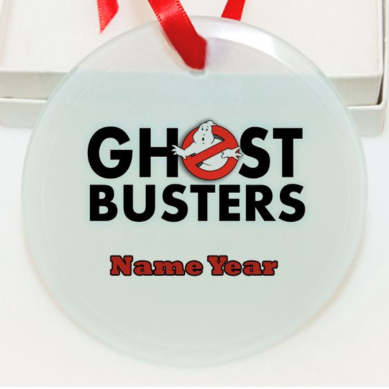 Personalized Ghostbusters  GLASS Ornament  Gift #1