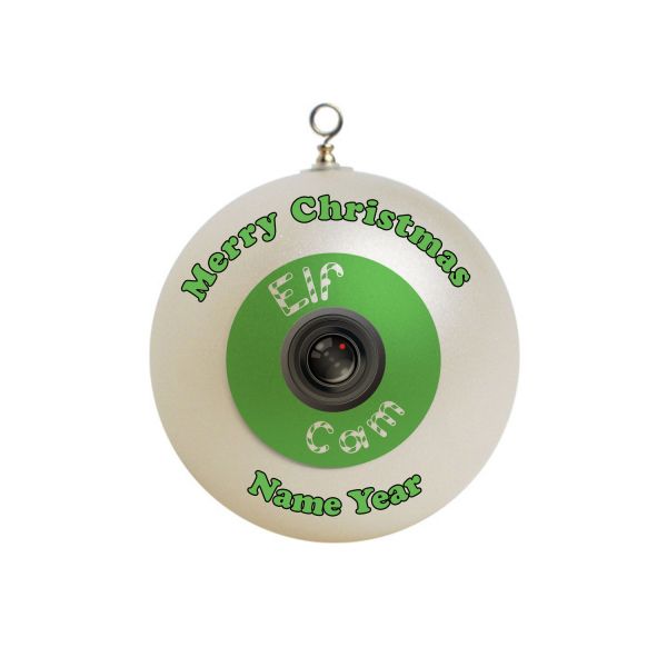 Personalized  Elf Camera / Cam Christmas Ornament  #1