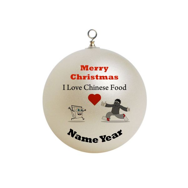 Personalized I love Chinese Food  Ornament #1