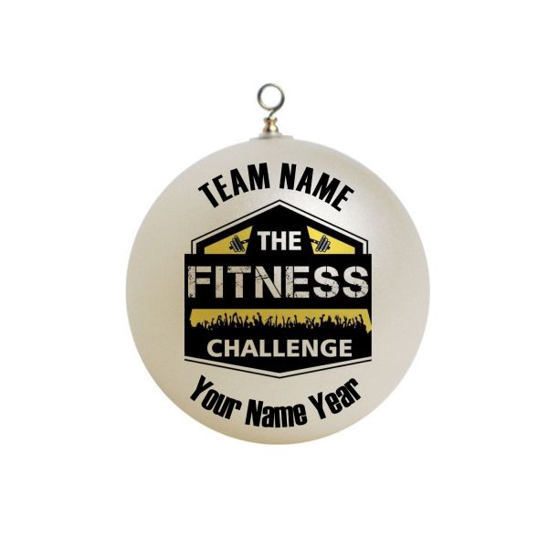 Personalized The Fitness Challenge ADD TEAM NAME Christmas Ornament Custom Gift #1